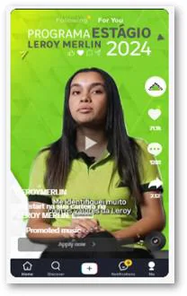 TikTok do Programa Estágio Leroy Merlin