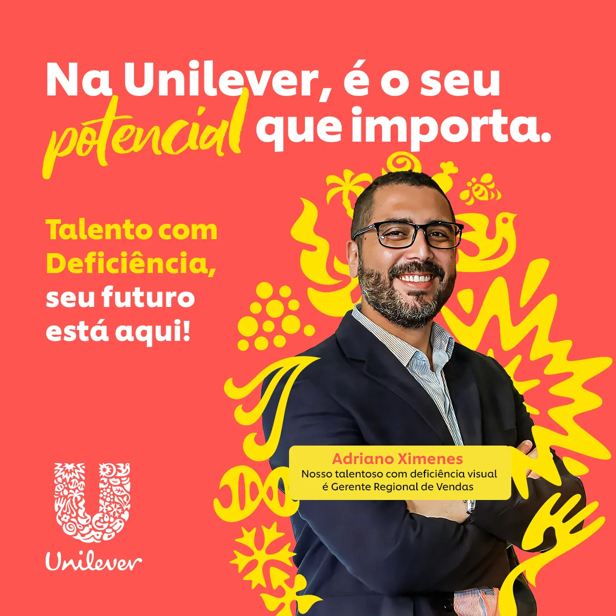 Peça de mídia social da campanha Unilever